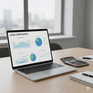 comparing different loan options and interest rates responsibly