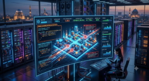 Behind-the-scenes look at software utilizing smart AI gaming tools to catch bugs.