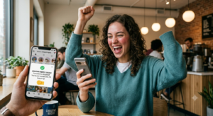 5 Easy Ways to Make Money Online UK affiliate marketing success on phone