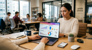 5 Easy Ways to Make Money Online UK social media management workspace